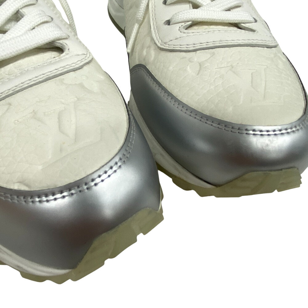 LOUIS VUITTON sneakers GO0261 leather white Monogram Ann Platt Runaway line mens 6.5 Used Authentic