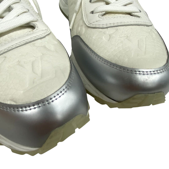 LOUIS VUITTON sneakers GO0261 leather white Monogram Ann Platt Runaway line mens 6.5 Used Authentic