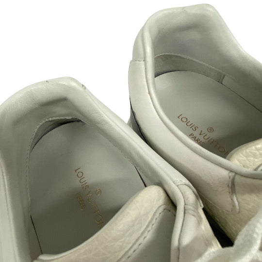 LOUIS VUITTON sneakers GO0261 leather white Monogram Ann Platt Runaway line mens 6.5 Used Authentic