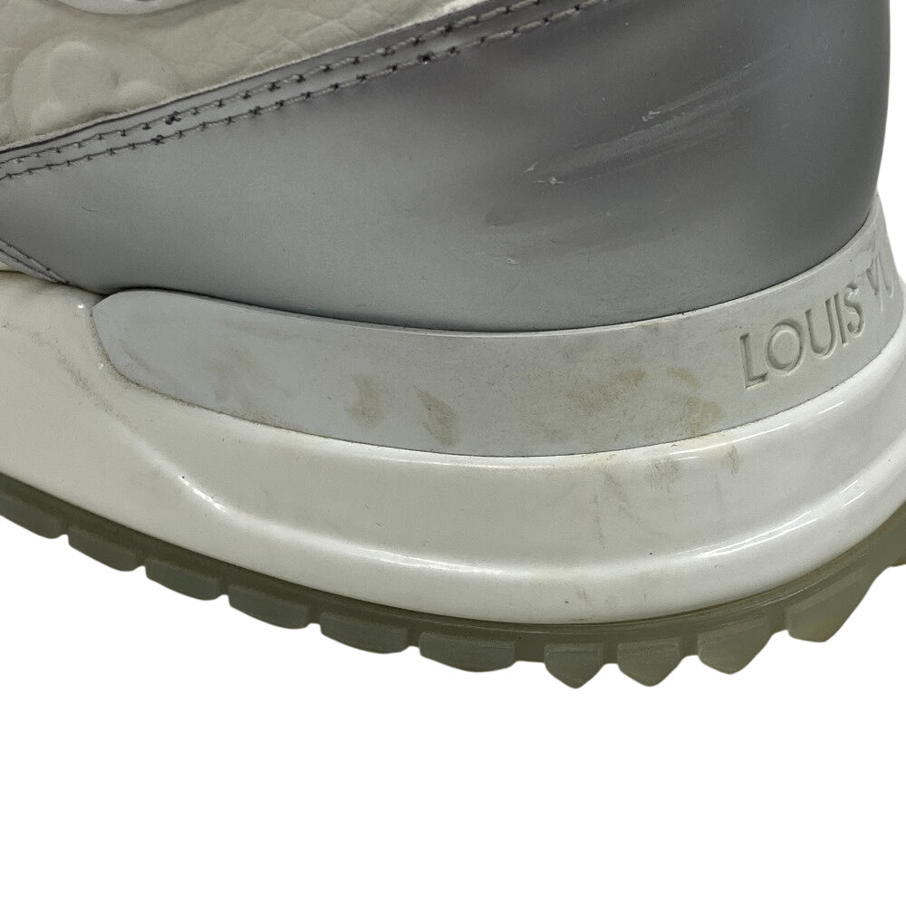 LOUIS VUITTON sneakers GO0261 leather white Monogram Ann Platt Runaway line mens 6.5 Used Authentic