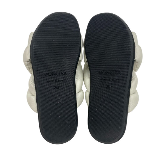 MONCLER Sandals leather white Genius JW Anderson Women(Unisex) 36 Used Authentic
