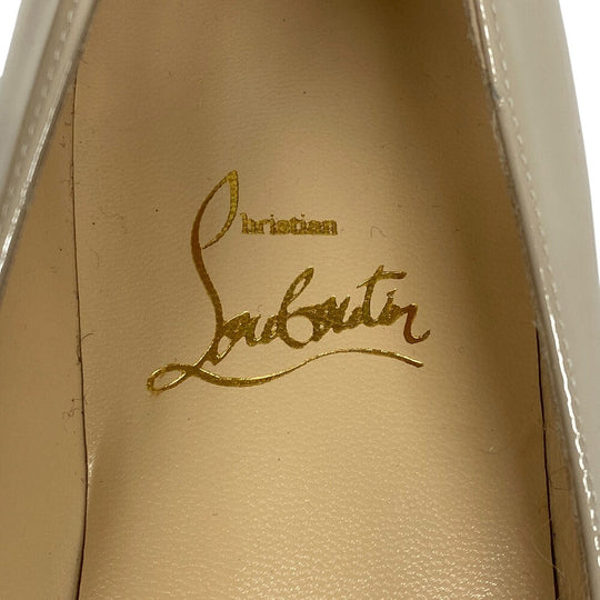 Christian Louboutin pumps Patent leather beige Flat pumps ROCKET Women 35 1/2 Used Authentic