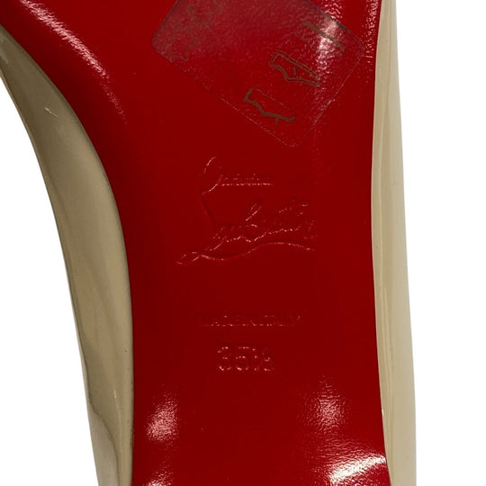 Christian Louboutin pumps Patent leather beige Flat pumps ROCKET Women 35 1/2 Used Authentic