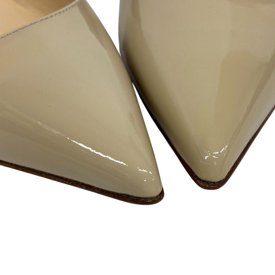 Christian Louboutin pumps Patent leather beige Flat pumps ROCKET Women 35 1/2 Used Authentic