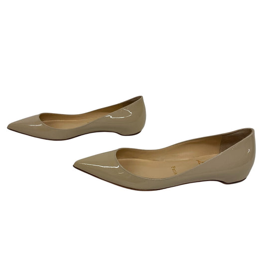 Christian Louboutin pumps Patent leather beige Flat pumps ROCKET Women 35 1/2 Used Authentic