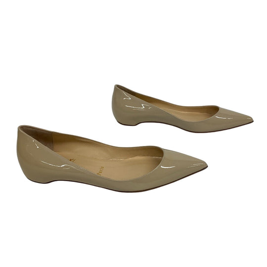 Christian Louboutin pumps Patent leather beige Flat pumps ROCKET Women 35 1/2 Used Authentic