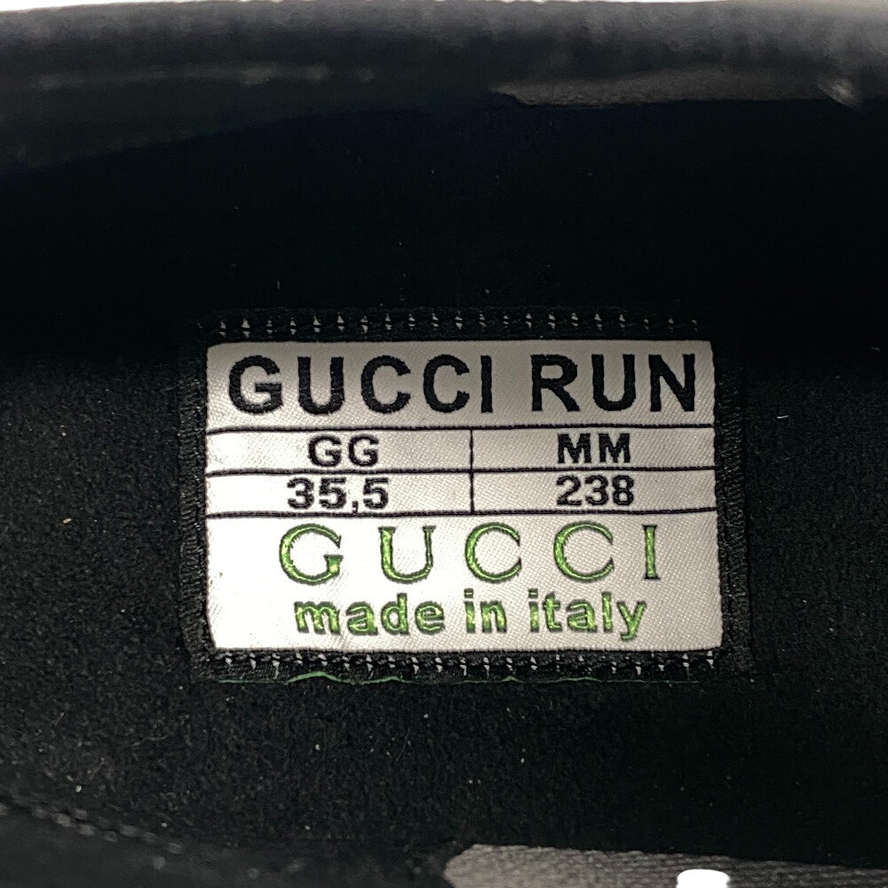 GUCCI sneakers knit yellow Interlocking G GUCCI RUN Women 35 1/2 Used Authentic