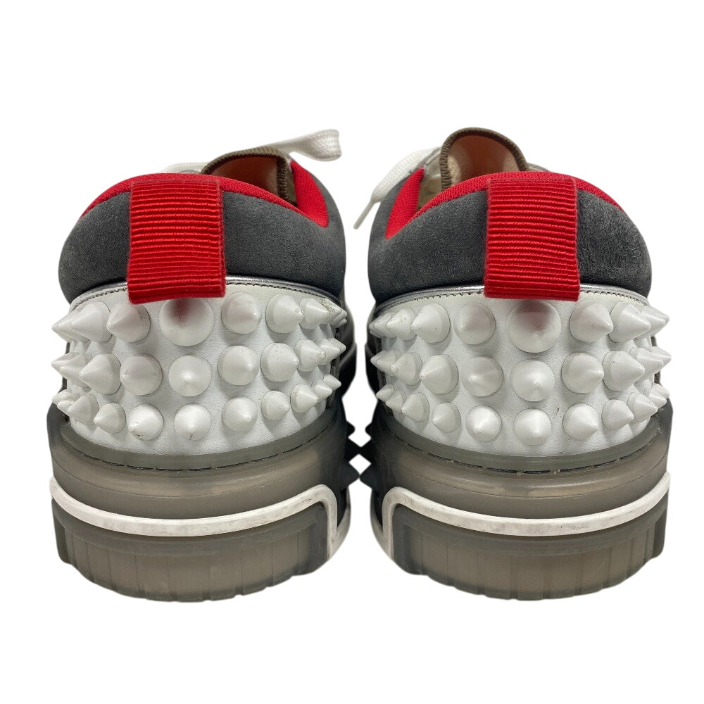 Christian Louboutin sneakers Knit, Suede gray Spike studs Astro Ruby mens 42 Used Authentic