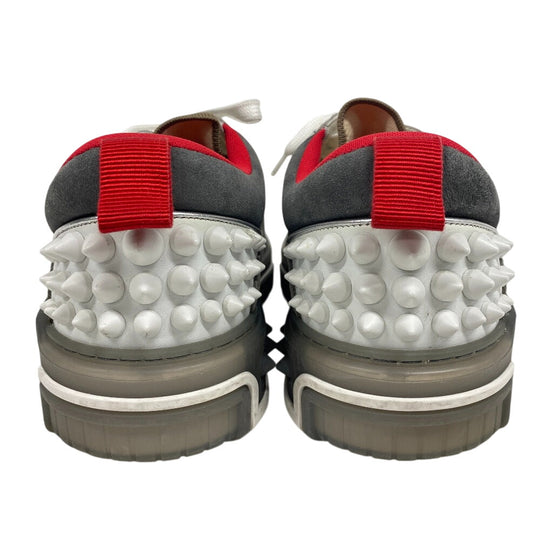 Christian Louboutin sneakers Knit, Suede gray Spike studs Astro Ruby mens 42 Used Authentic
