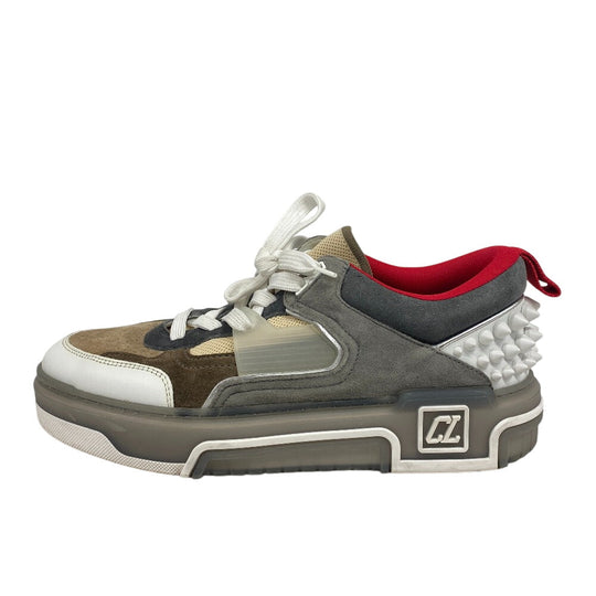 Christian Louboutin sneakers Knit, Suede gray Spike studs Astro Ruby mens 42 Used Authentic