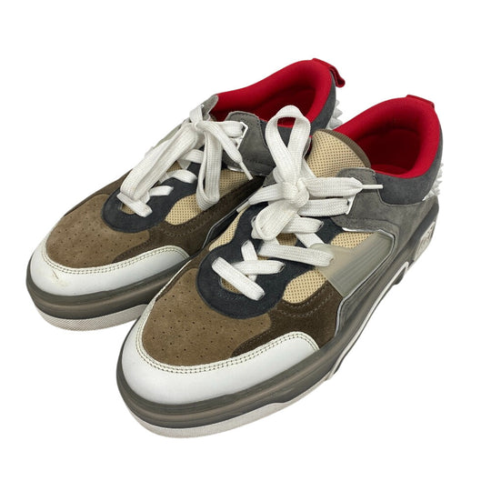 Christian Louboutin sneakers Knit, Suede gray Spike studs Astro Ruby mens 42 Used Authentic
