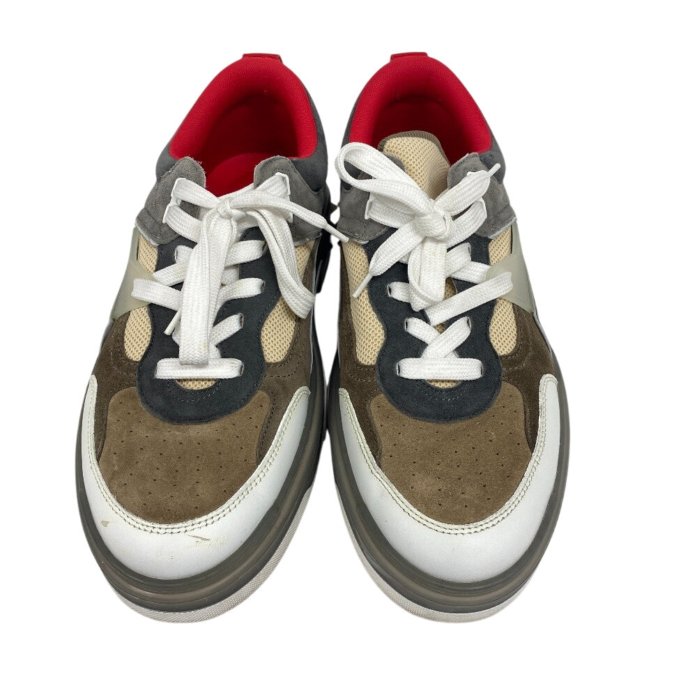Christian Louboutin sneakers Knit, Suede gray Spike studs Astro Ruby mens 42 Used Authentic