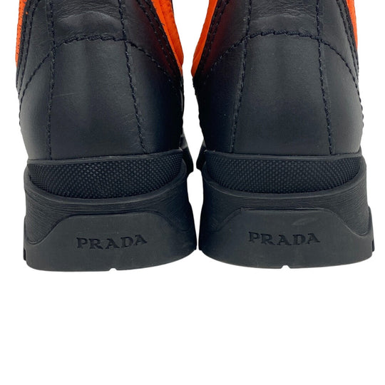 PRADA boots leather Orange short boots side gore boots Women 37 Used Authentic