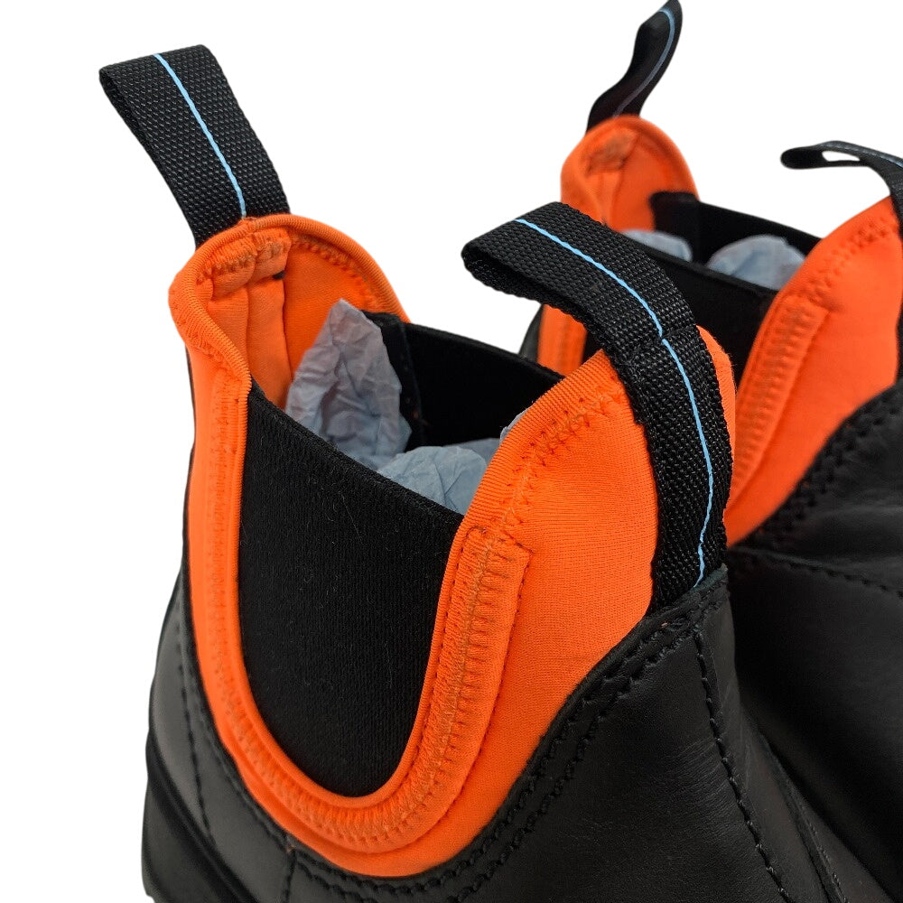 PRADA boots leather Orange short boots side gore boots Women 37 Used Authentic