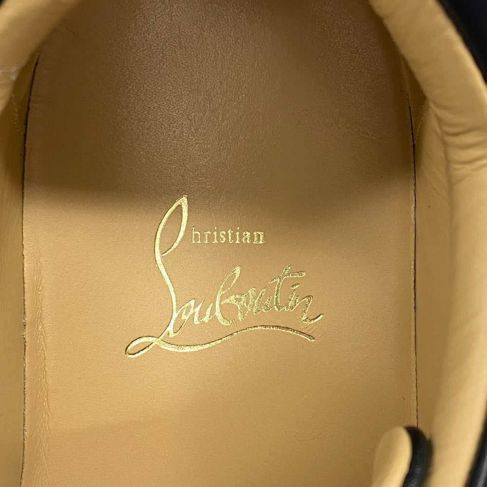 Christian Louboutin sneakers Leather, Suede black Spike studs ruby shark 38