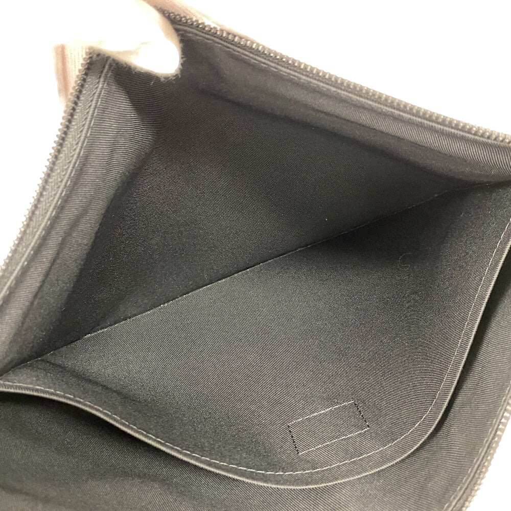 LOUIS VUITTON Clutch bag M62903 leather black Pochette Monogram shadow Discovery mens Used Authentic