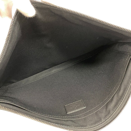 LOUIS VUITTON Clutch bag M62903 leather black Pochette Monogram shadow Discovery mens Used Authentic