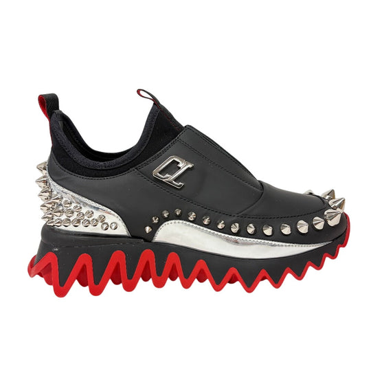 Christian Louboutin sneakers leather black Marvel Collaboration Spike studs KHONSHU Women 36 1/2 Used Authentic