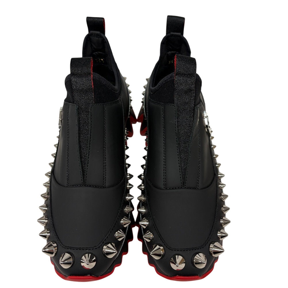 Christian Louboutin sneakers leather black Marvel Collaboration Spike studs KHONSHU Women 36 1/2 Used Authentic