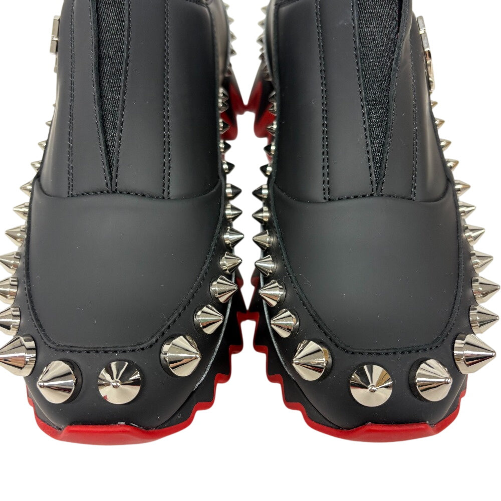 Christian Louboutin sneakers leather black Marvel Collaboration Spike studs KHONSHU Women 36 1/2 Used Authentic