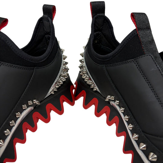 Christian Louboutin sneakers leather black Marvel Collaboration Spike studs KHONSHU Women 36 1/2 Used Authentic
