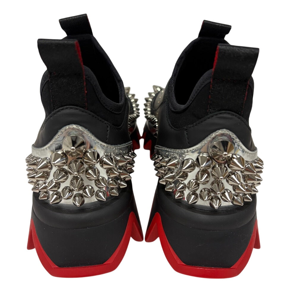 Christian Louboutin sneakers leather black Marvel Collaboration Spike studs KHONSHU Women 36 1/2 Used Authentic