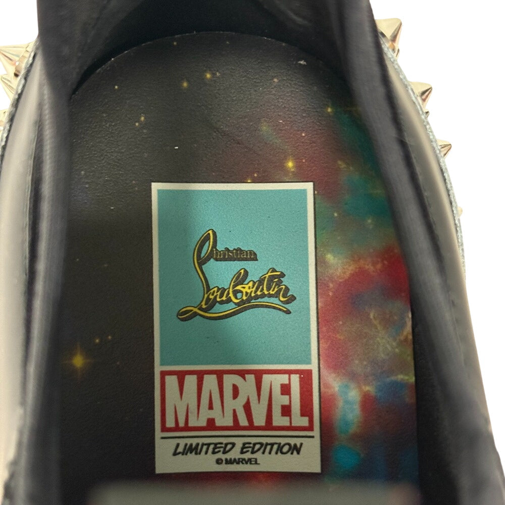 Christian Louboutin sneakers leather black Marvel Collaboration Spike studs KHONSHU Women 36 1/2 Used Authentic