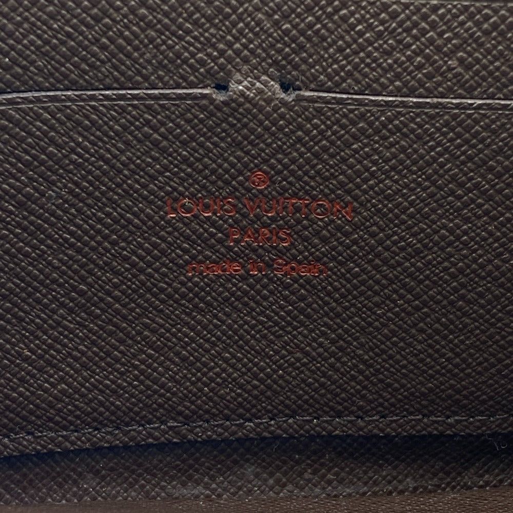LOUIS VUITTON Long Wallet Purse N41661 leather Brown Damier Ebene Zippy wallet