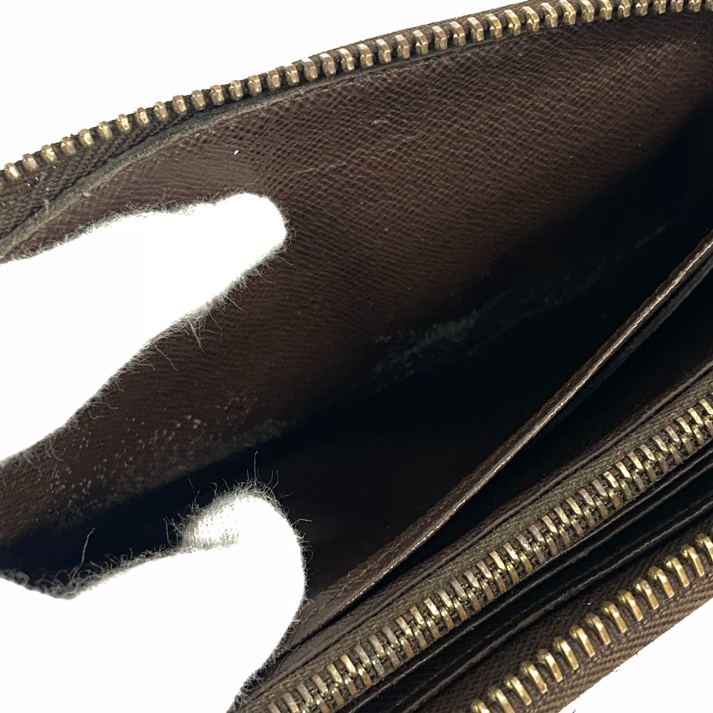 LOUIS VUITTON Long Wallet Purse N41661 leather Brown Damier Ebene Zippy wallet