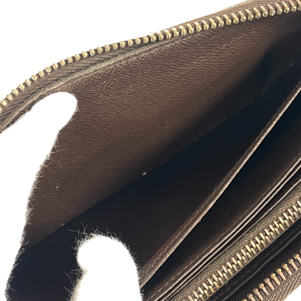 LOUIS VUITTON Long Wallet Purse N41661 leather Brown Damier Ebene Zippy wallet