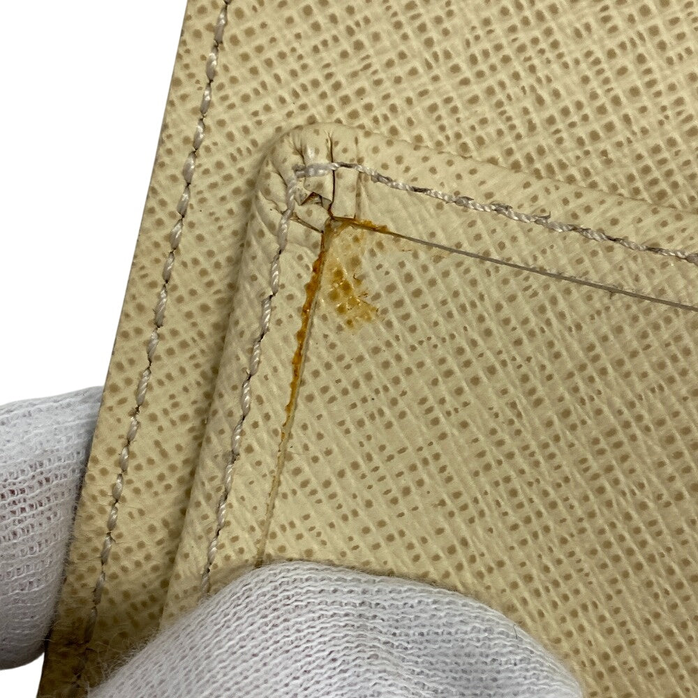 LOUIS VUITTON Long Wallet Purse N61732 leather white Portefeuille Damier Azur New International Women Used Authentic