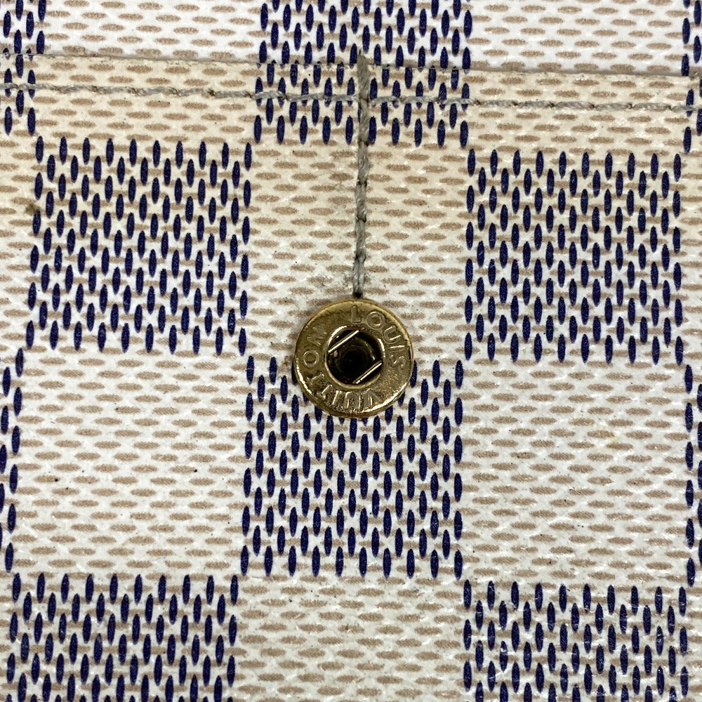 LOUIS VUITTON Long Wallet Purse N61732 leather white Portefeuille Damier Azur New International Women Used Authentic