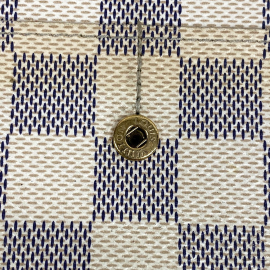 LOUIS VUITTON Long Wallet Purse N61732 leather white Portefeuille Damier Azur New International Women Used Authentic
