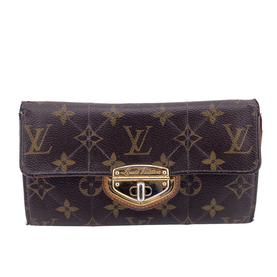 LOUIS VUITTON Long Wallet Purse M66556 Monogram Brown Turn lock Monogram Etoile Portefeuille Sarah Women Used Authentic