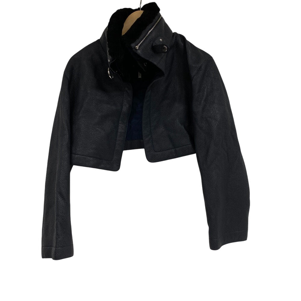 HERMES Riders jacket Sheepskin, Cashmere black liner vest mens 34 Used Authentic