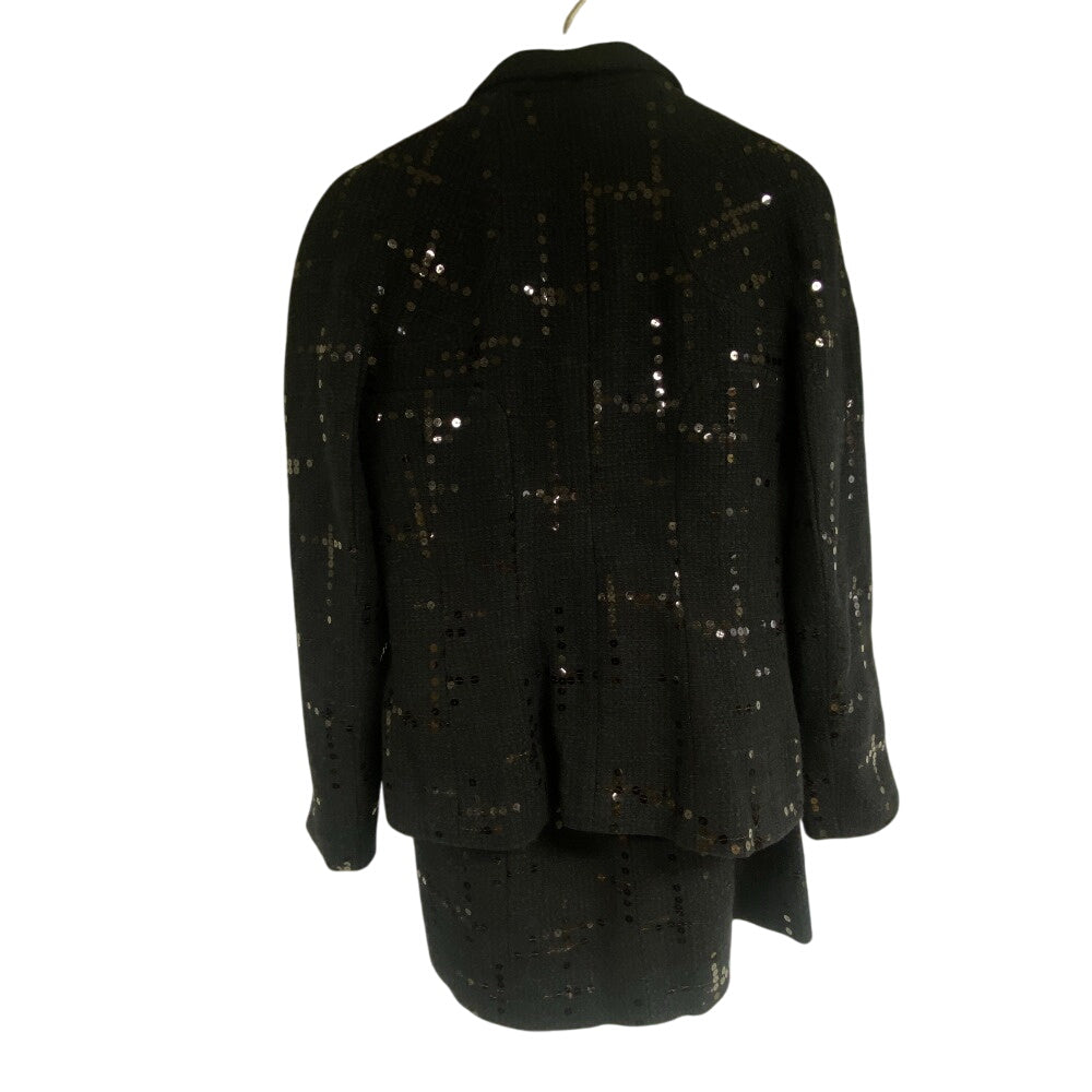 CHANEL setup P19919V11517 cotton black setup Sequin Women 38 Used Authentic