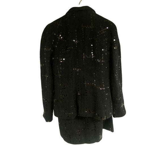 CHANEL setup P19919V11517 cotton black setup Sequin Women 38 Used Authentic