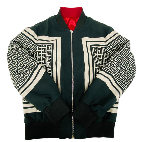 BALMAIN Nylon jacket TF354XG25 Nylon, Cotton Multicolor reversible mens 46 Used Authentic