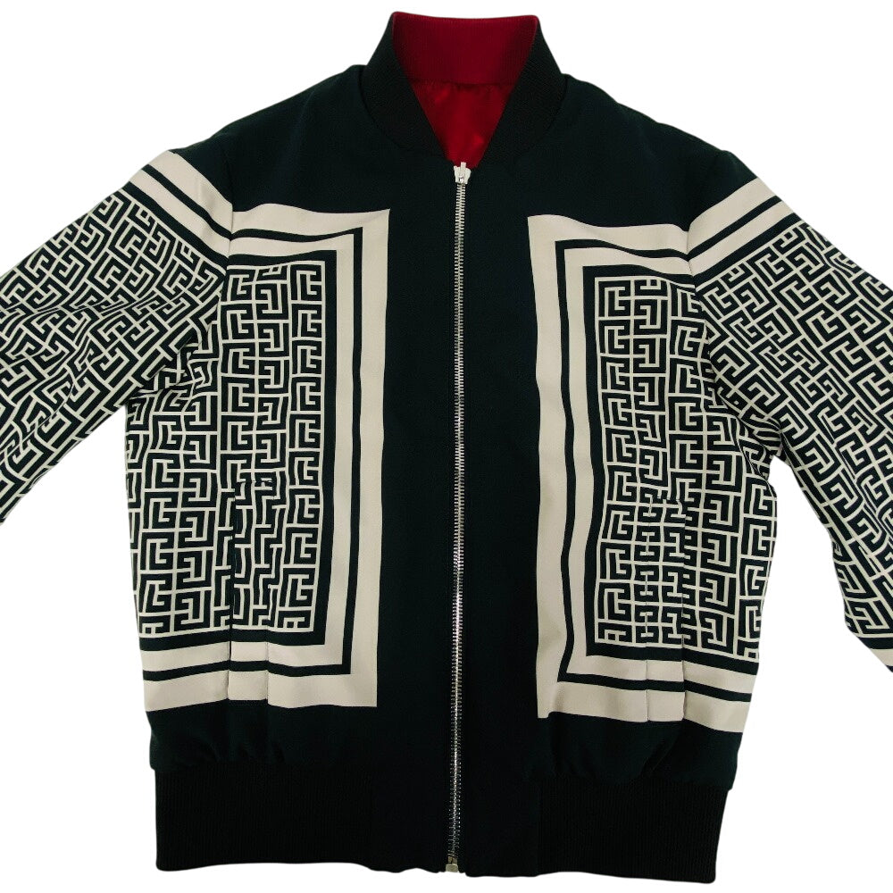 BALMAIN Nylon jacket TF354XG25 Nylon, Cotton Multicolor reversible mens 46 Used Authentic