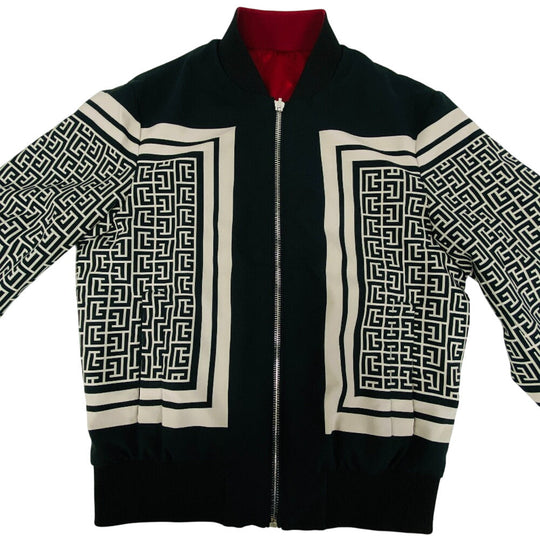 BALMAIN Nylon jacket TF354XG25 Nylon, Cotton Multicolor reversible mens 46 Used Authentic