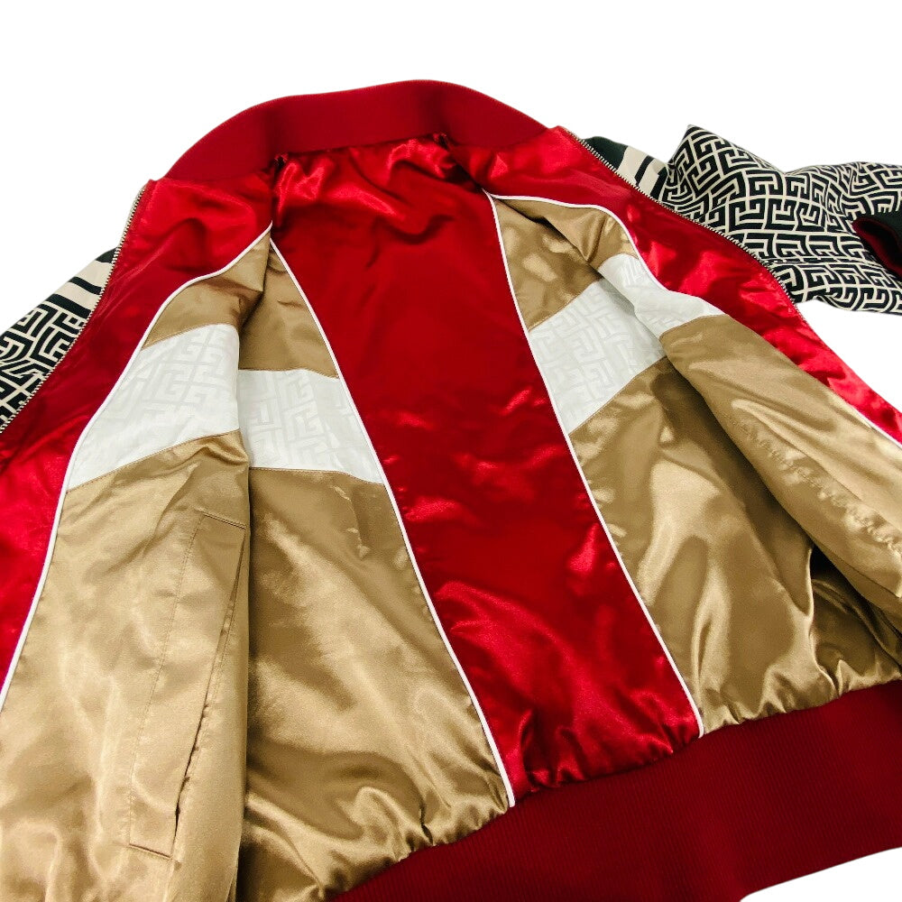 BALMAIN Nylon jacket TF354XG25 Nylon, Cotton Multicolor reversible mens 46 Used Authentic
