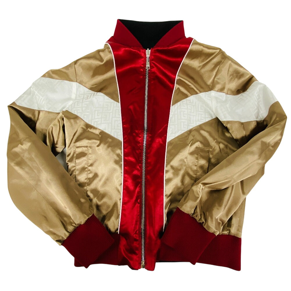 BALMAIN Nylon jacket TF354XG25 Nylon, Cotton Multicolor reversible mens 46 Used Authentic