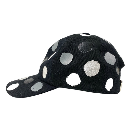 LOUIS VUITTON cap M7063M Cotton, Polyester black LV �~ YK Painted dot monogram newsboy cap Women(Unisex) Used Authentic