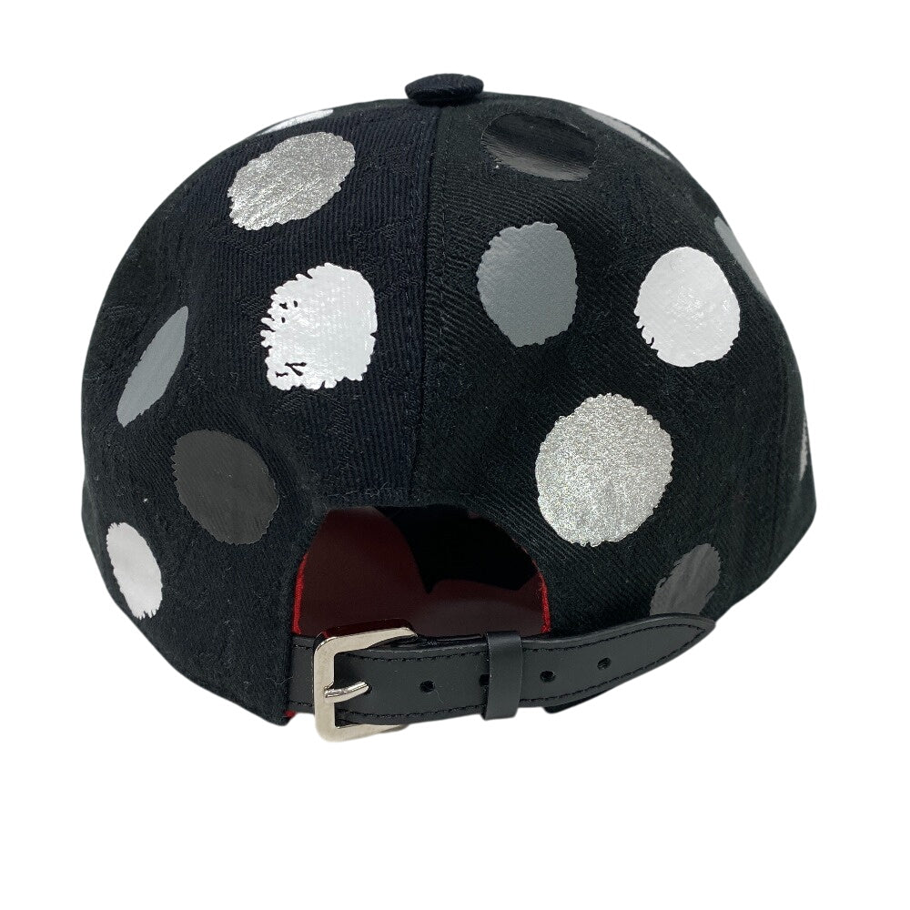 LOUIS VUITTON cap M7063M Cotton, Polyester black LV �~ YK Painted dot monogram newsboy cap Women(Unisex) Used Authentic