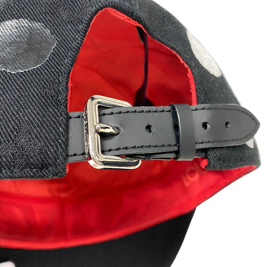 LOUIS VUITTON cap M7063M Cotton, Polyester black LV �~ YK Painted dot monogram newsboy cap Women(Unisex) Used Authentic
