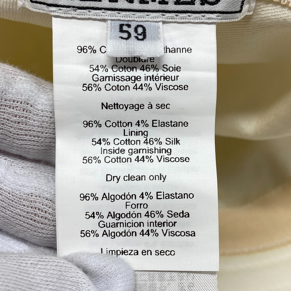 HERMES hat Cotton, Polyurethane white Bucket hat Harper Emile Women(Unisex) 59 Used Authentic