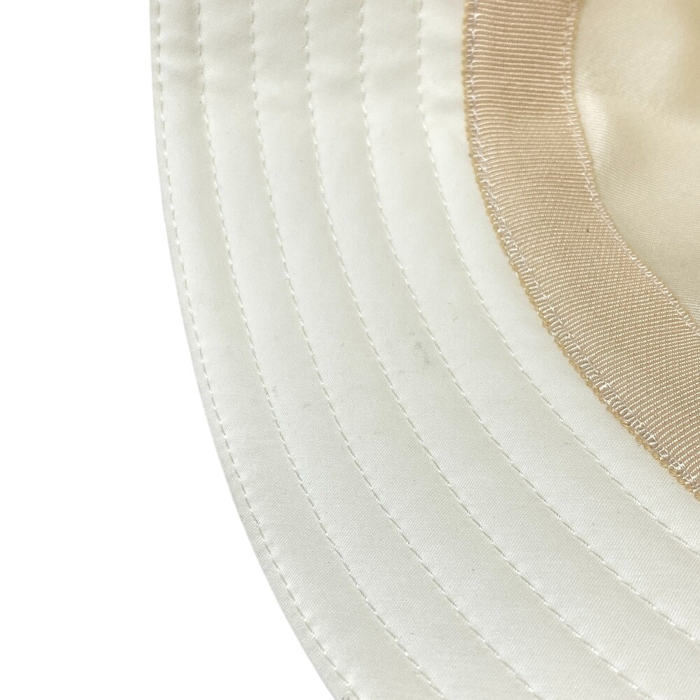 HERMES hat Cotton, Polyurethane white Bucket hat Harper Emile Women(Unisex) 59 Used Authentic