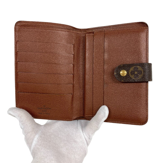 LOUIS VUITTON Bifold Wallet M61207 leather Brown Compact wallet Monogram Porto Papie Zip Women(Unisex) Used Authentic