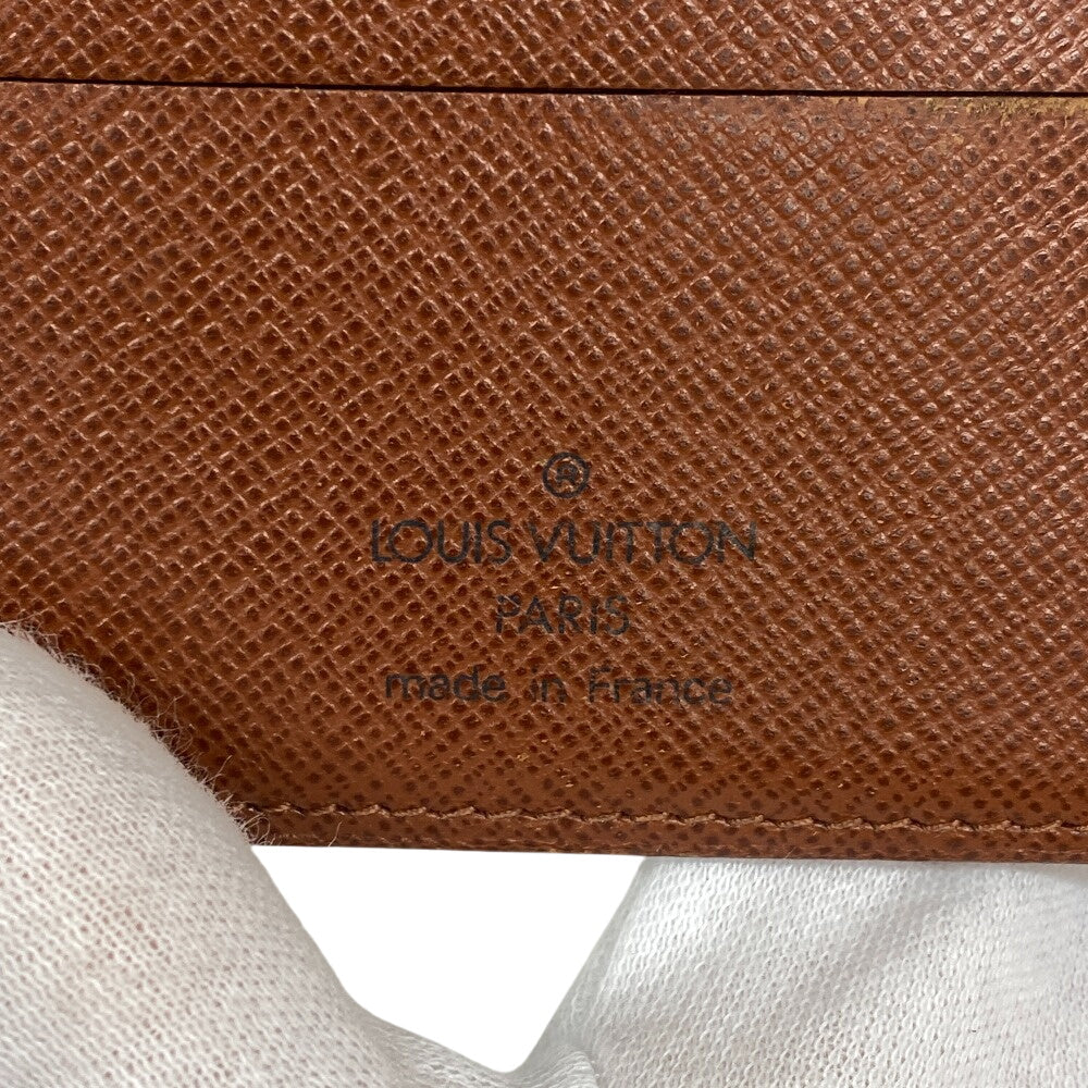 LOUIS VUITTON Bifold Wallet M61207 leather Brown Compact wallet Monogram Porto Papie Zip Women(Unisex) Used Authentic