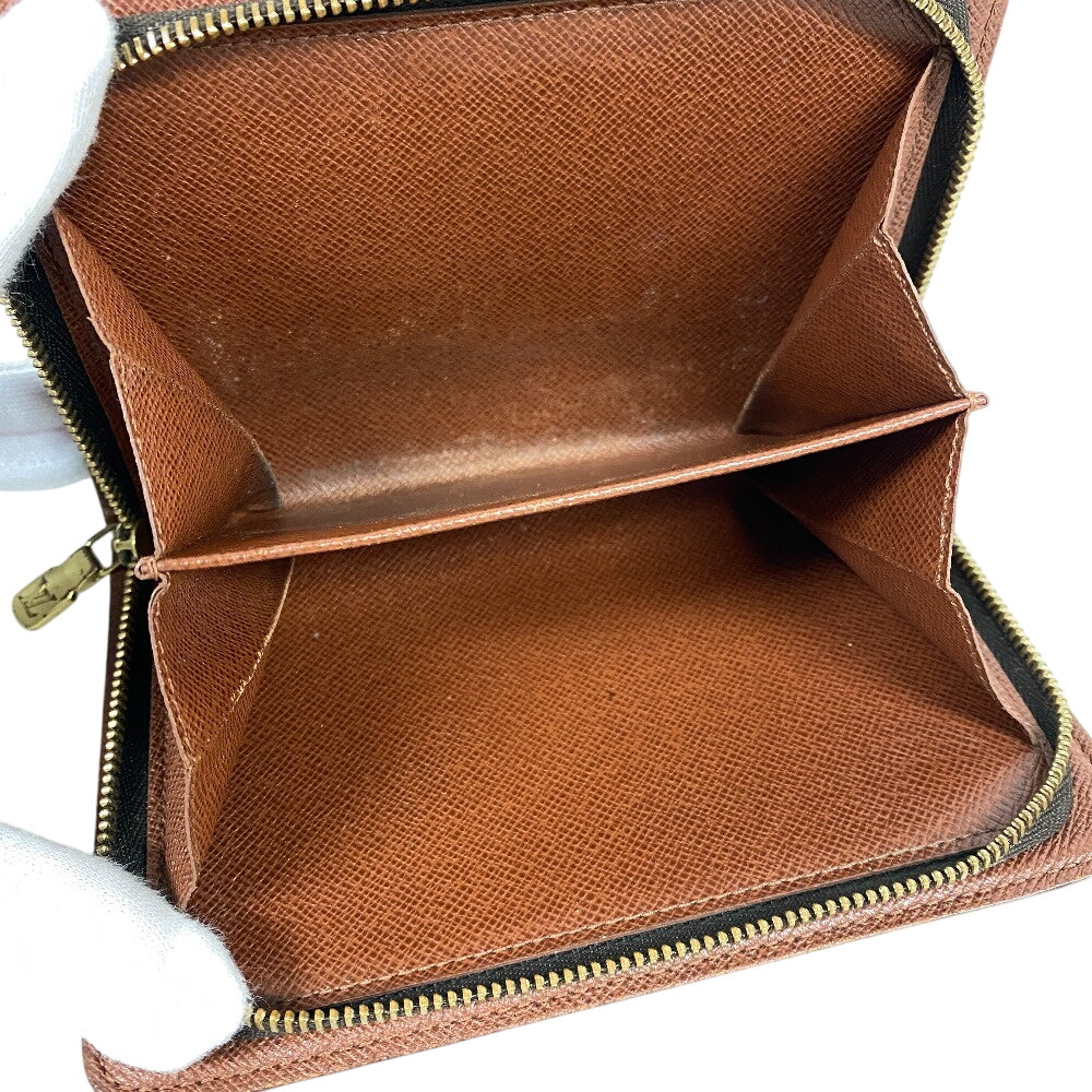LOUIS VUITTON Bifold Wallet M61207 leather Brown Compact wallet Monogram Porto Papie Zip Women(Unisex) Used Authentic